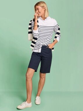 Talbots Perfect Short 10.5" Indigo Blue sz 10